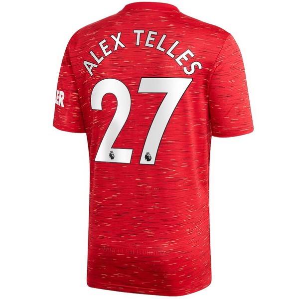 Camiseta Manchester United NO.27 Alex Telles 1ª 2020-2021 Rojo